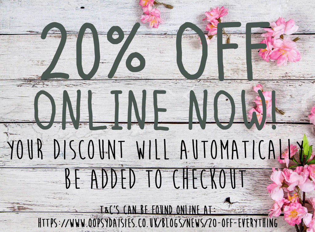 20% OFF EVERYTHING ONLINE!