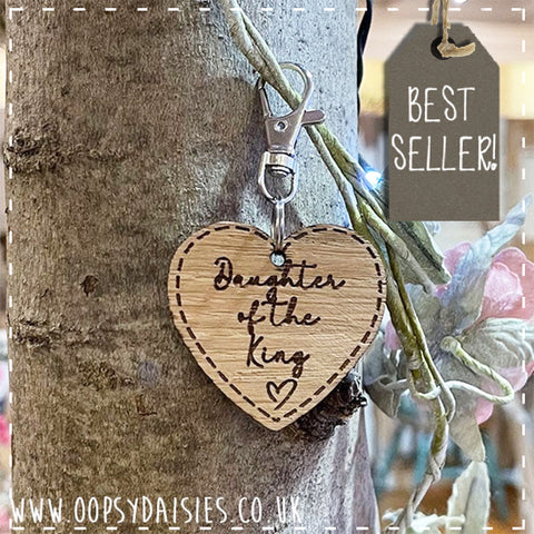 Heart Keyring - Daughter of the King 13056