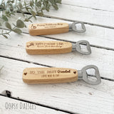 Personalised Bottle Opener - Bottle & Glass 13843