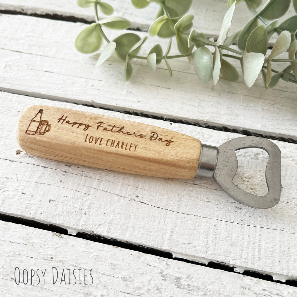 Personalised Bottle Opener - Bottle & Glass 13843