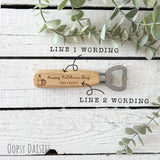 Personalised Bottle Opener - Bottle & Glass 13843