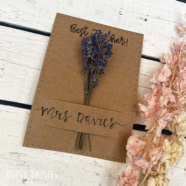 Personalised Mini Posy on Card - Best Teacher 13849