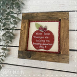 Sign Sm - Apple Teacher Plq in Frame 13852