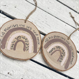 Log Slice Plaque - Rainbow 13881