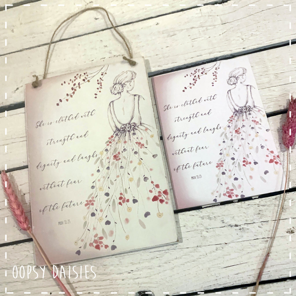 Plaque A5 - She is Clothed 14142