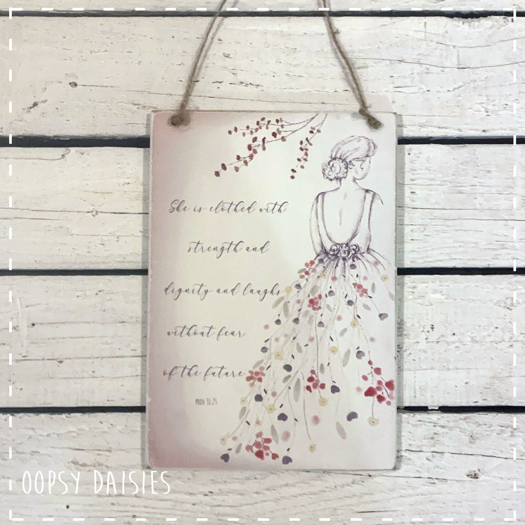 Plaque A5 - She is Clothed 14142