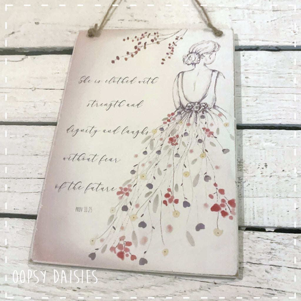 Plaque A5 - She is Clothed 14142