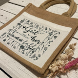Book / Bible Jute Bag - God is Within Her 14150