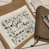 Book / Bible Jute Bag - God is Within Her 14150