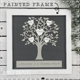 Personalised Family Tree in Square Rustic Wooden Frame  14161
