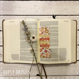 Bookmarker Retro Flower Print - She who Kneels 14251