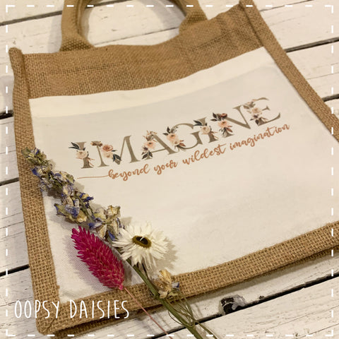 Book / Bible Jute Bag - Imagine 14254