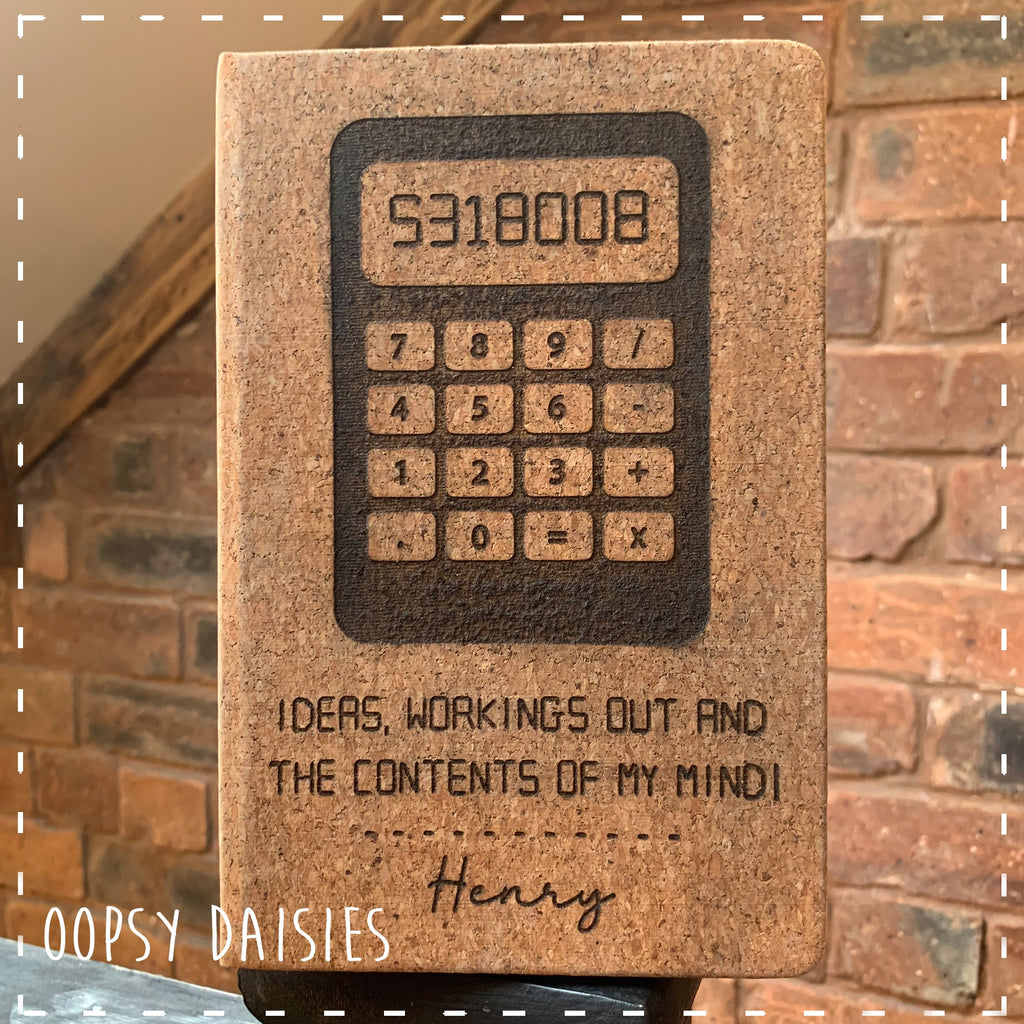 Notebook Cork A5 - Calculator 14263