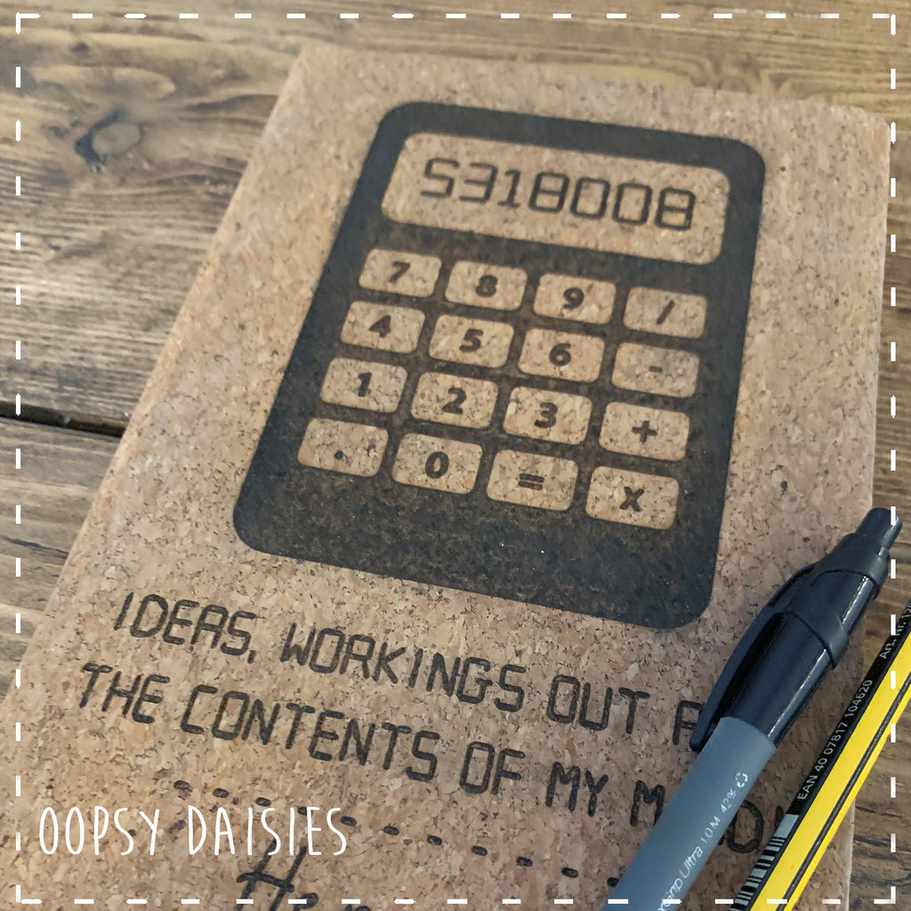 Notebook Cork A5 - Calculator 14263