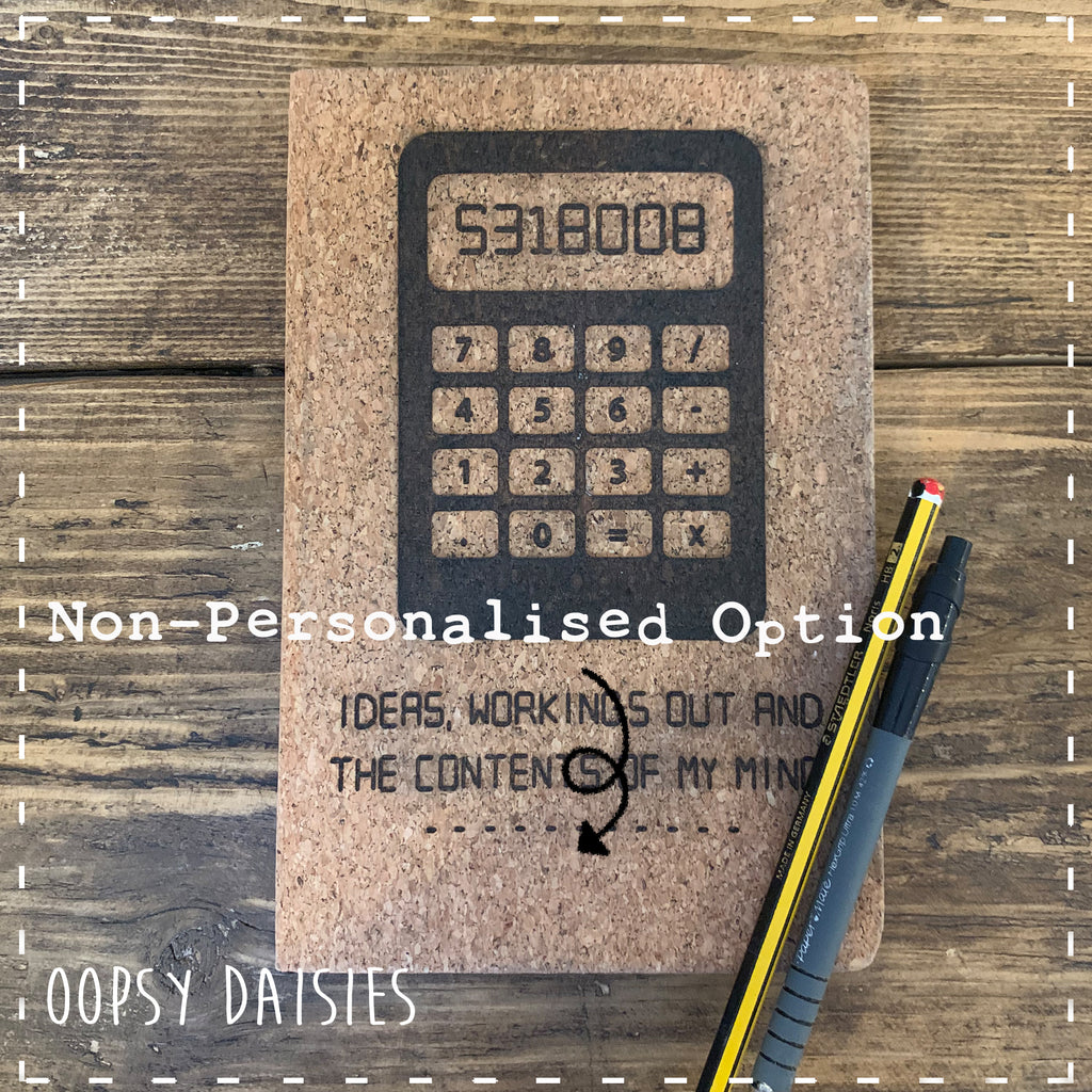 Notebook Cork A5 - Calculator 14263