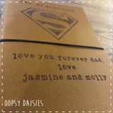 Personalised Recycled Leather Notebook A5 - Superhero 14266