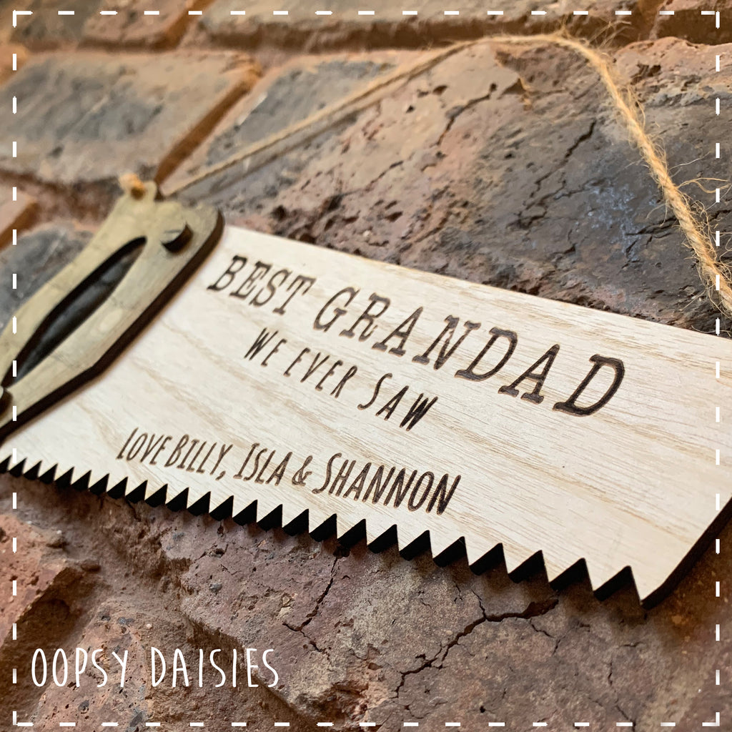 Wooden Personalised Saw Plaque 14267