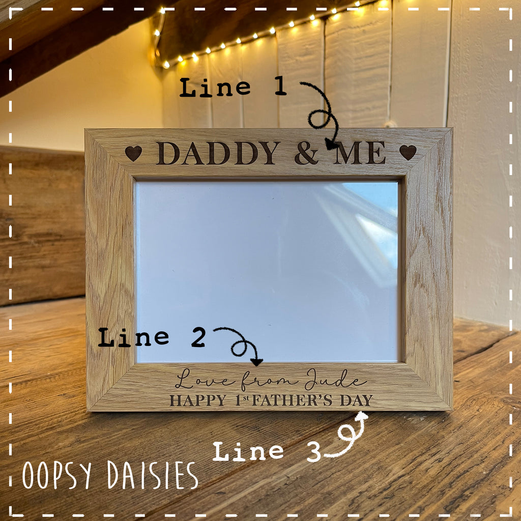 Personalised Wooden Frame - Hearts 14269