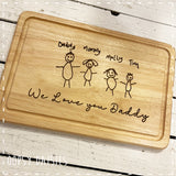 Chopping Board Sm with Ridge - Personalised with Child's Drawing 14271