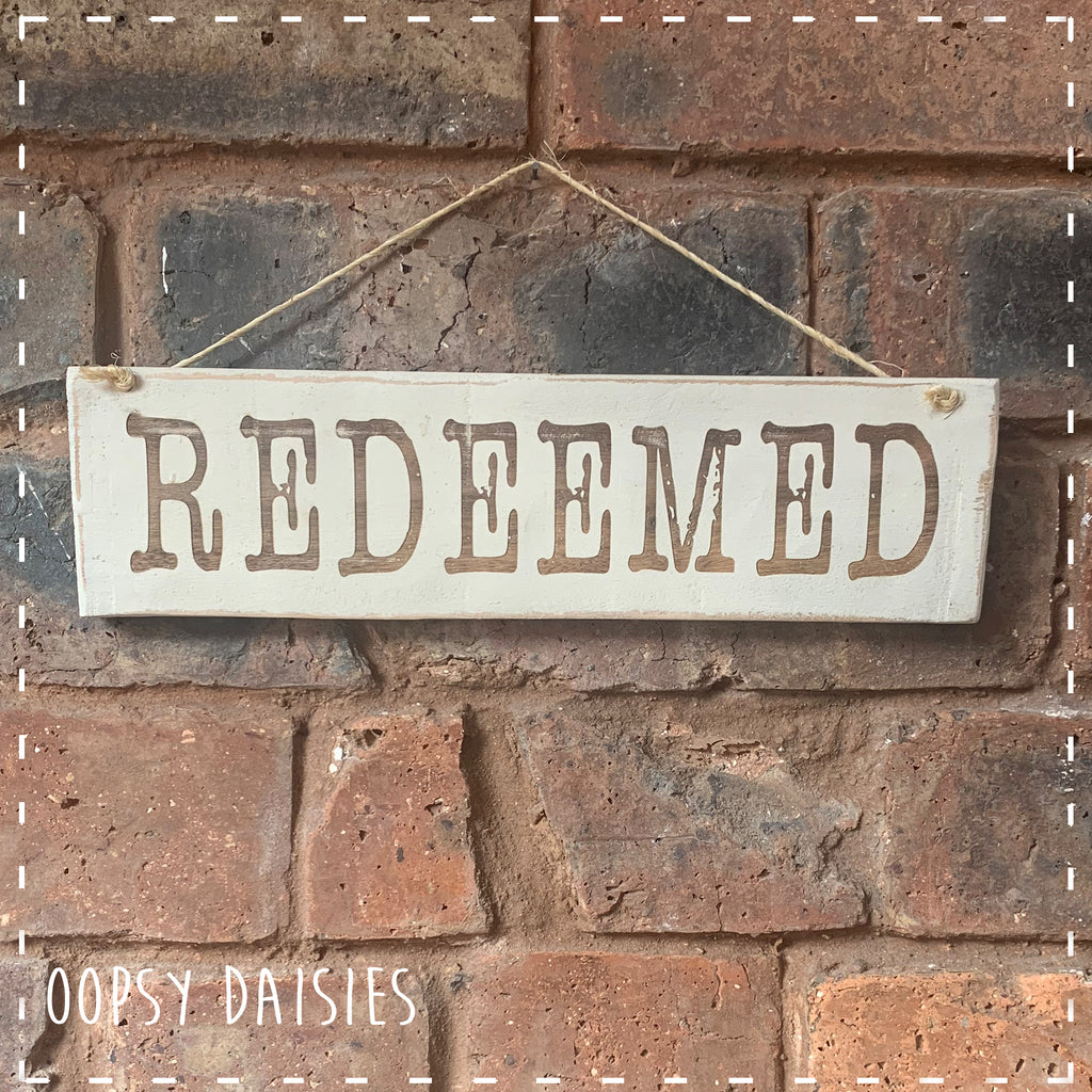 Pallet Sign - Redeemed 14273