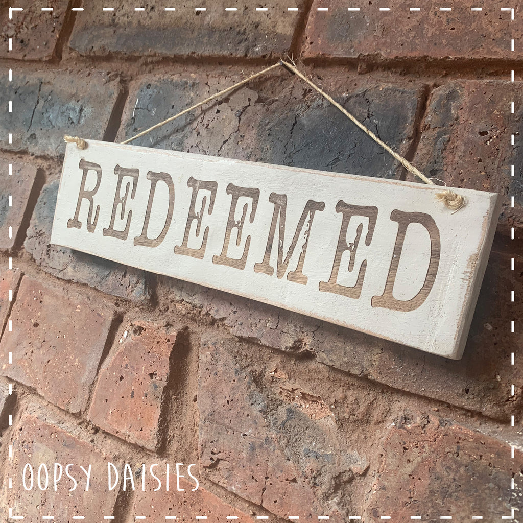 Pallet Sign - Redeemed 14273