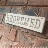 Pallet Sign - Redeemed 14273