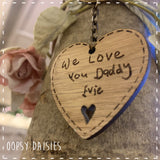 Heart Keyring with Personalised Child's Writing 14280