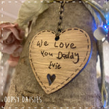 Heart Keyring with Personalised Child's Writing 14280