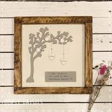 Personalised Family Arch Tree in Square Rustic Frame 14282