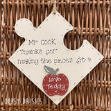 Sm Jigsaw Plaque with Apple 14302