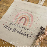 Tote Bag with Rainbow - #teacherlife 14306