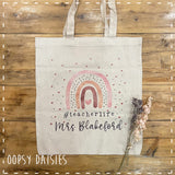 Tote Bag with Rainbow - #teacherlife 14306