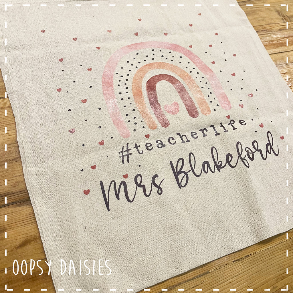 Tote Bag with Rainbow - #teacherlife 14306