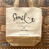 Canvas Tote Bag - Smile 14461
