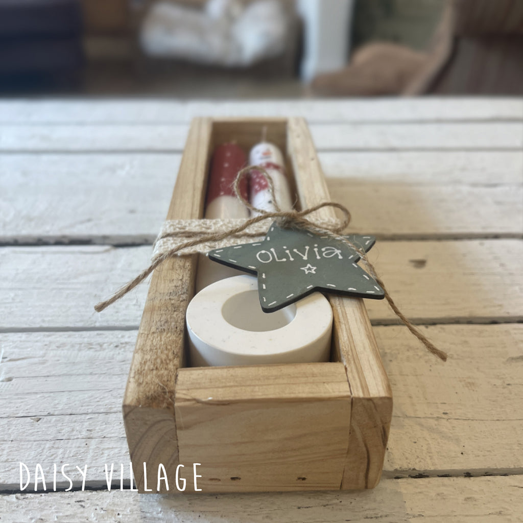 Hand Painted Snowman Candle Gift Set 14473