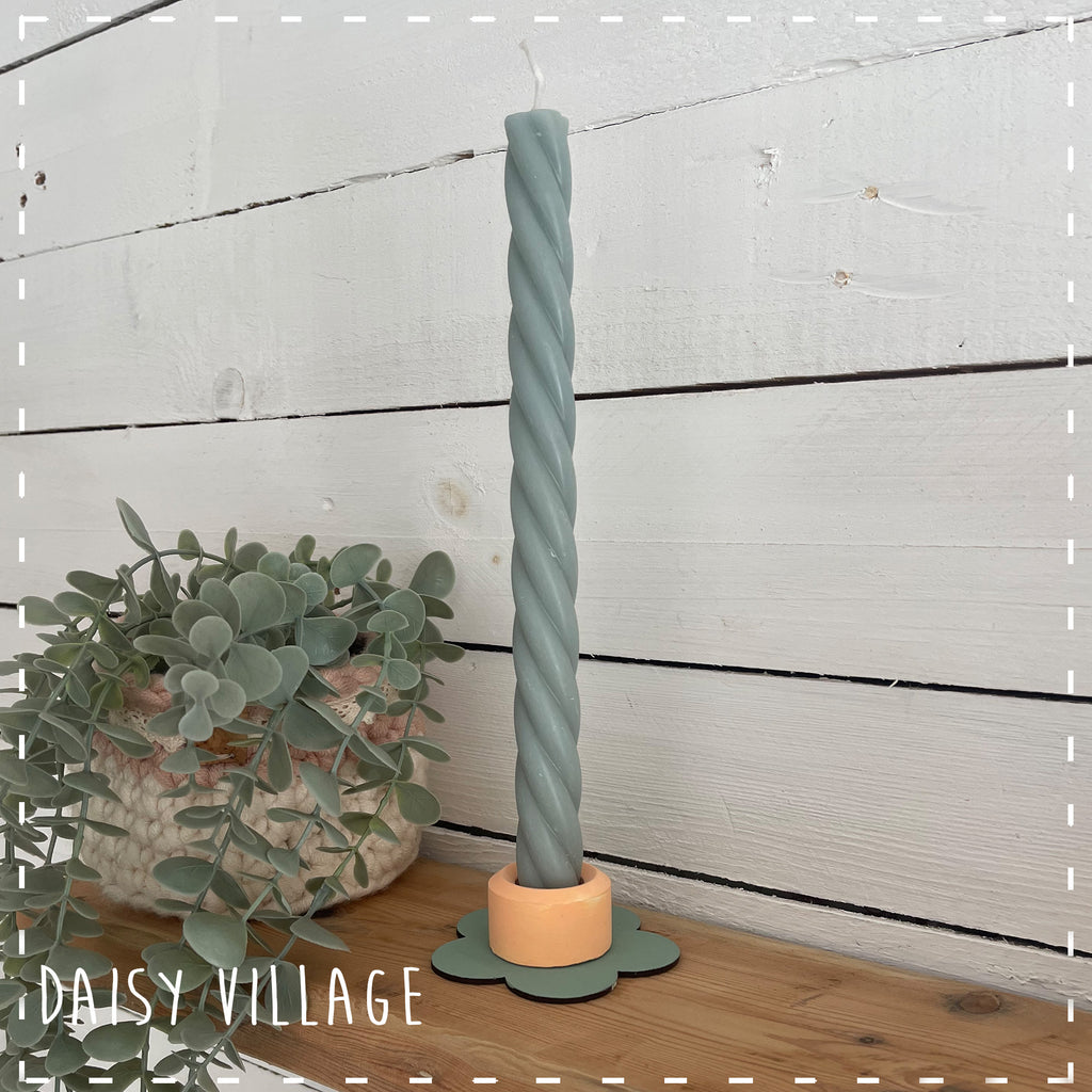 Hand Painted Flower Candle Stick Holder 14476