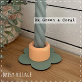 Hand Painted Flower Candle Stick Holder 14476