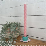 Hand Painted Flower Candle Stick Holder 14476