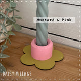 Hand Painted Flower Candle Stick Holder 14476