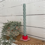 Hand Painted Flower Candle Stick Holder 14476