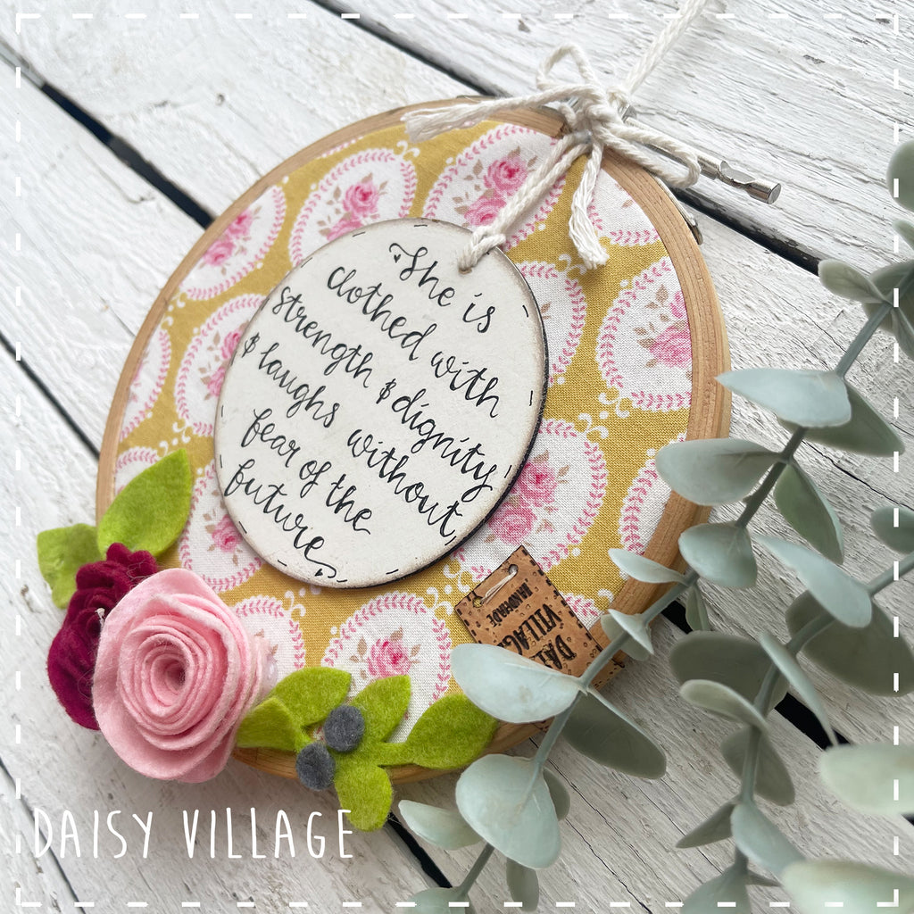 Embroidery Hoop - She is Clothed 14482