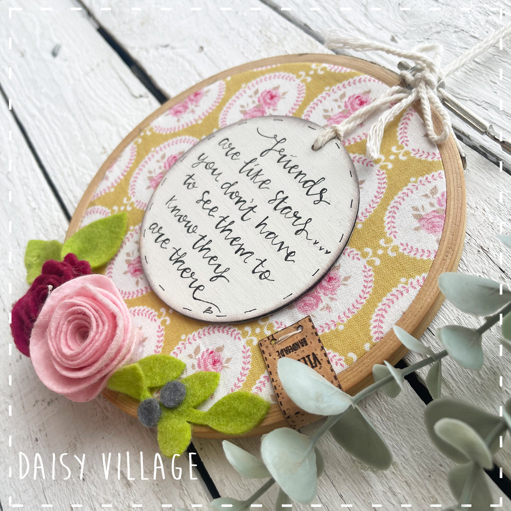 Embroidery Hoop - Friends are Like Stars 14483