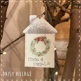 Christmas Wreath House Plaque 14497