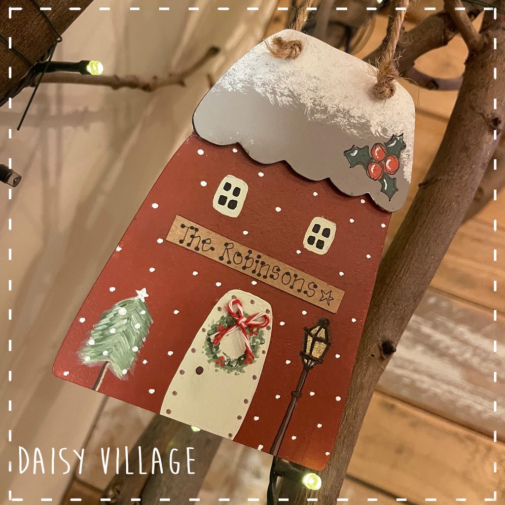Personalised Christmas House Plaque 14498