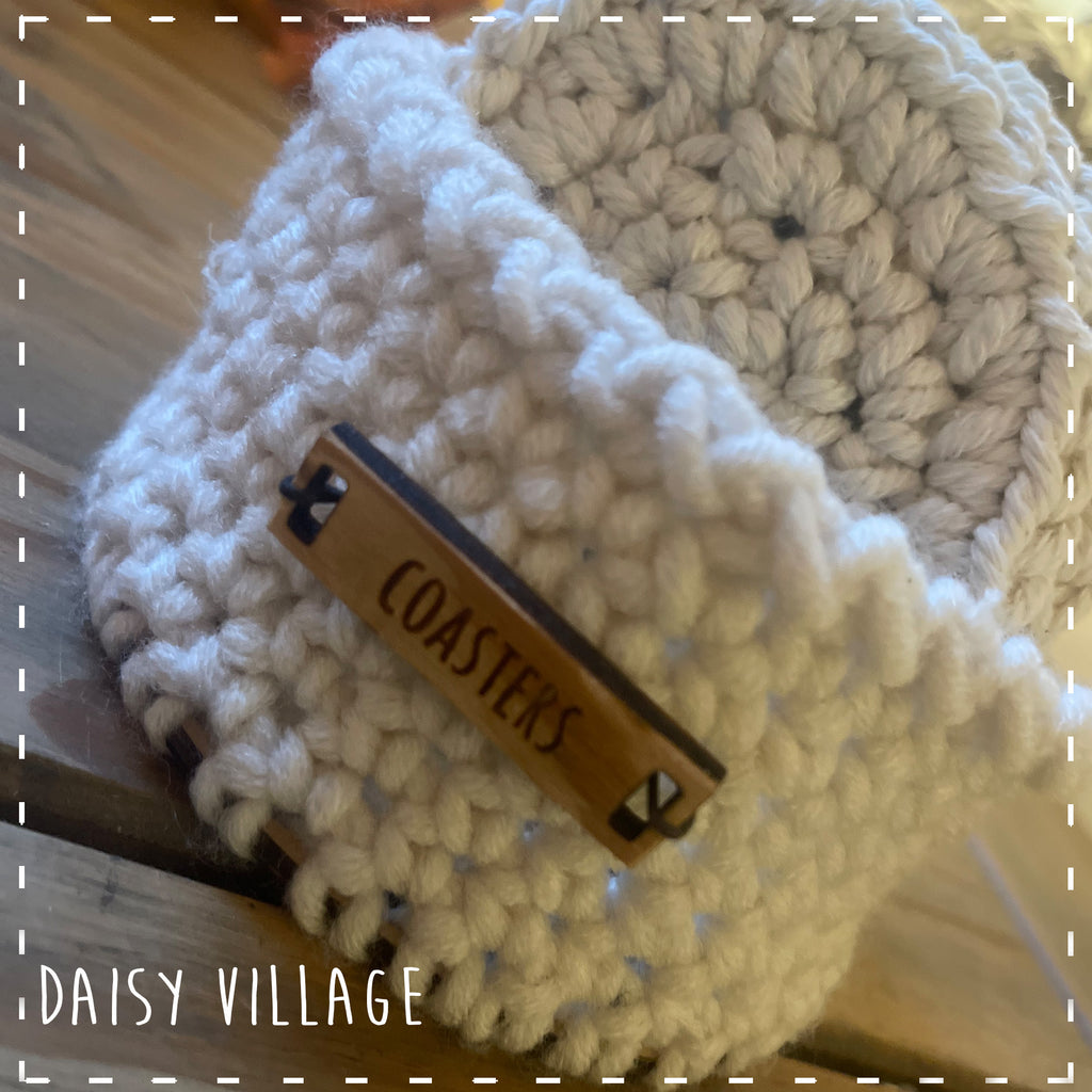 Crochet Round Coasters in Crochet Basket Gift Set 14500