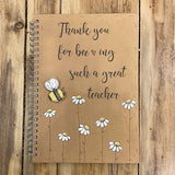 Personalised Notebook BLANK - Little Daisies & Bee 9682