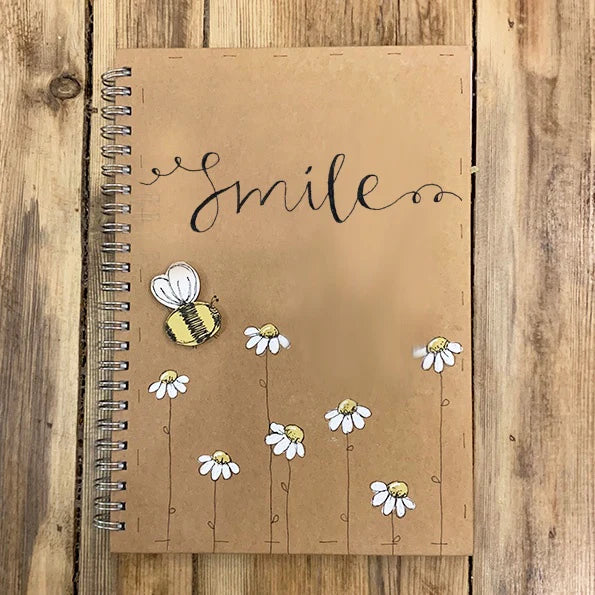 Personalised Notebook BLANK - Little Daisies & Bee 9682