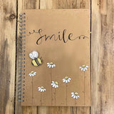 Personalised Notebook BLANK - Little Daisies & Bee 9682