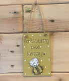 Bees & Daisies Mini Plaque - Bee/Mustard 8622