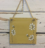 Bees & Daisies Mini Square Plaque - Daisies 8630